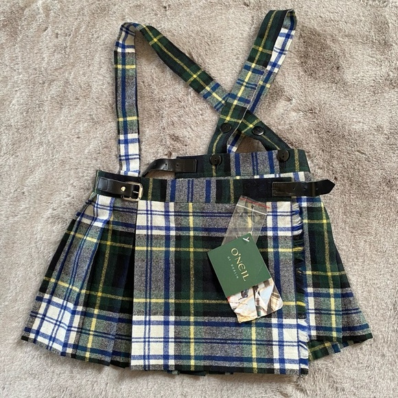 NWT O’Neil Of Dublin Child’s Kilt 500 Dress Gordon Wool Blend Washable new Green - Picture 2 of 14